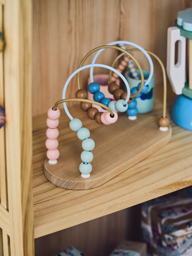 Wooden bead maze