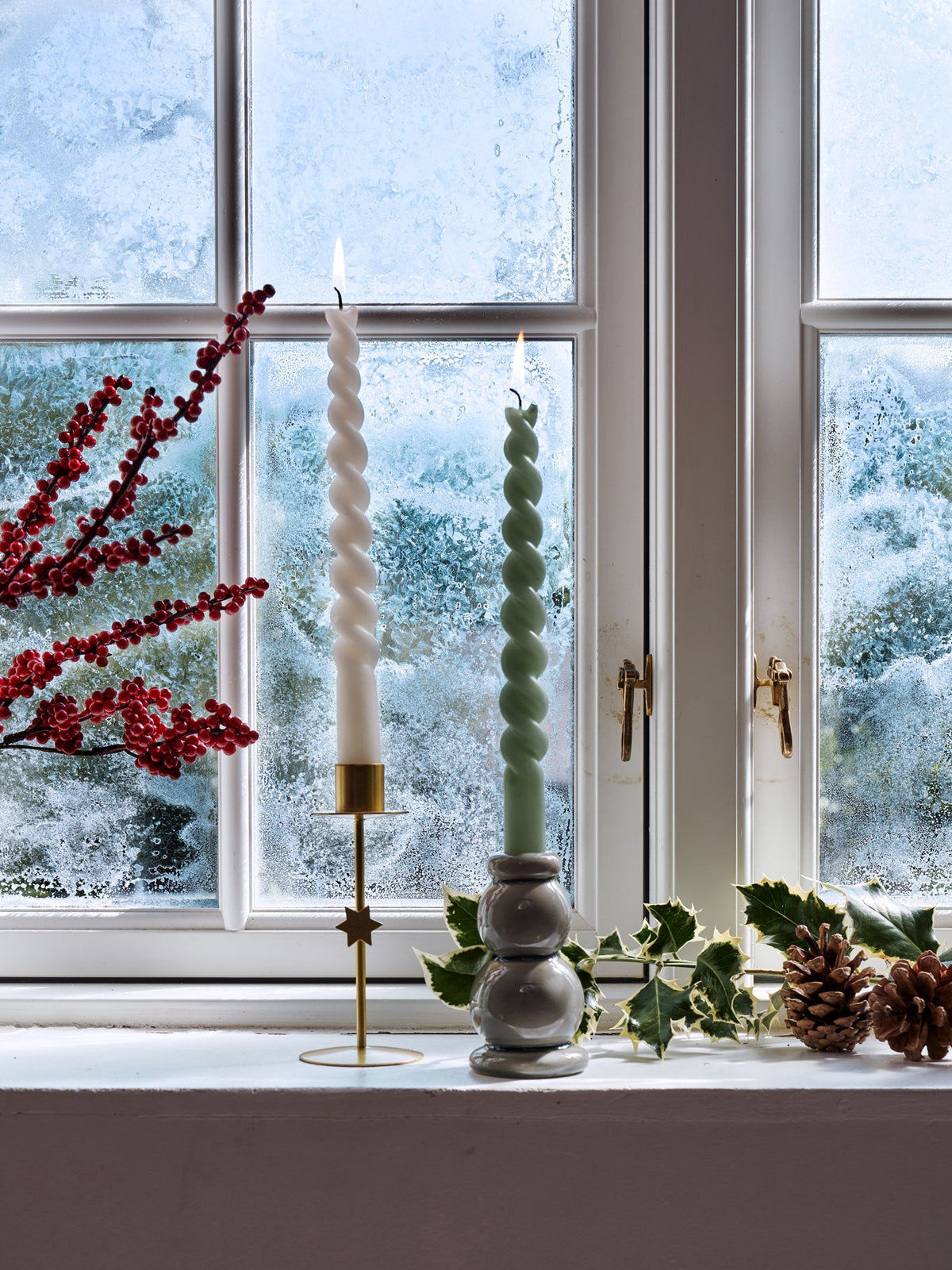 Twisted candles 28 cm