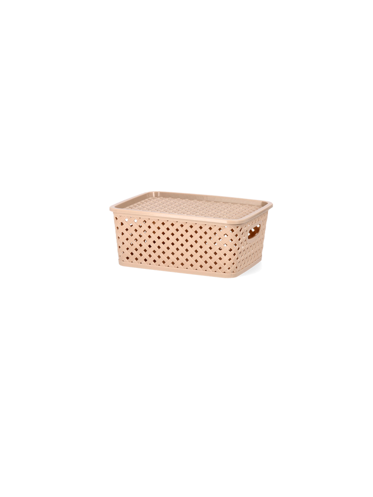 Storage box with lid - Warm Grey