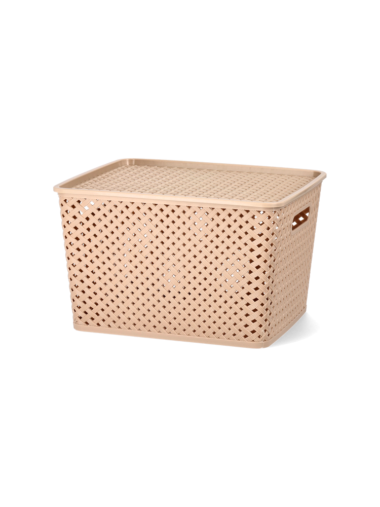 Storage box with lid - Warm Grey