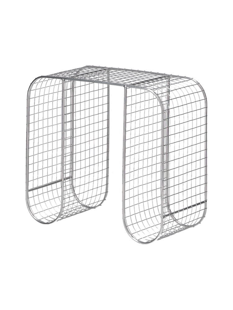 Chrome-look side table
