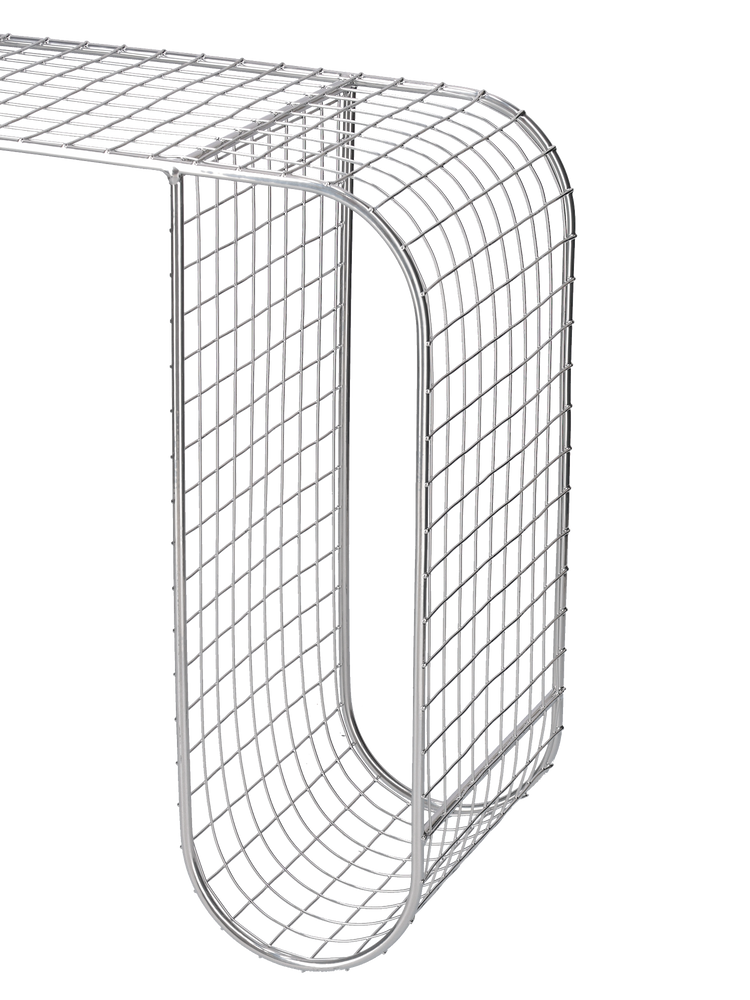 Chrome-look side table
