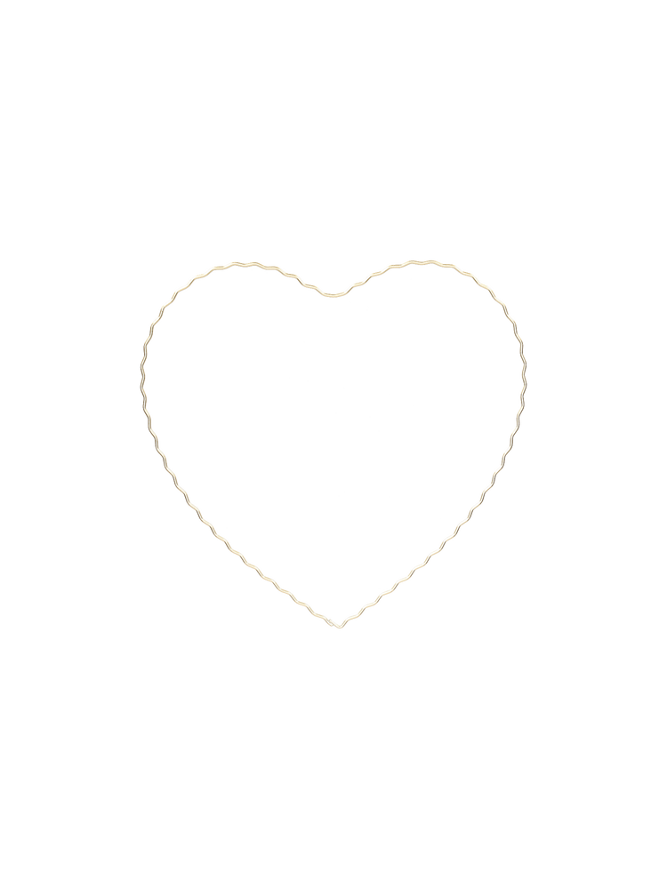 Heart-shaped metal ring