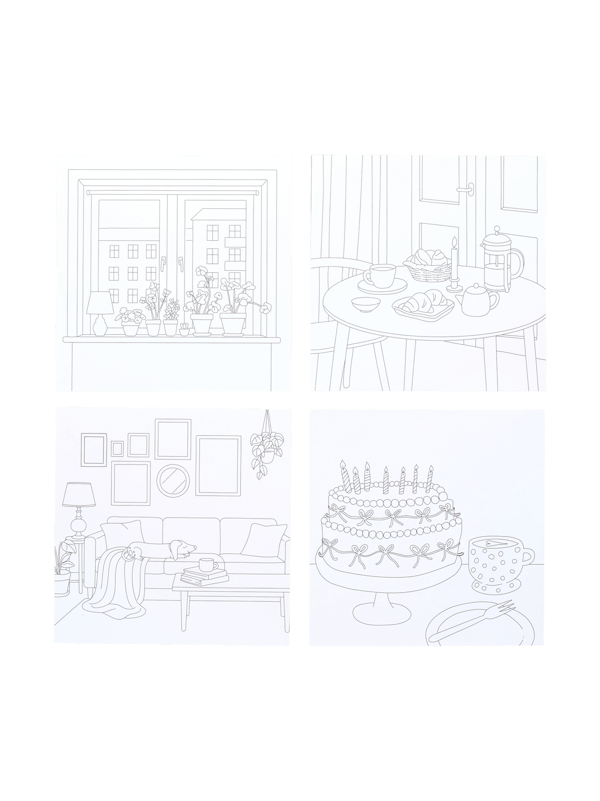 Cosy colouring book