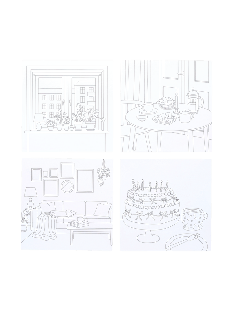 Cosy colouring book