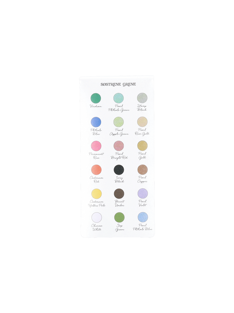 Watercolour paint set in tin
