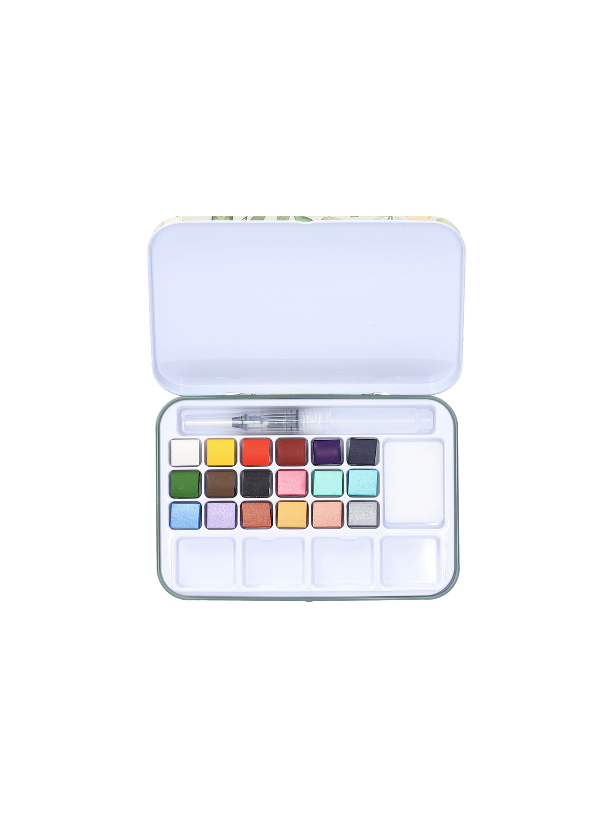 Watercolour paint set in tin