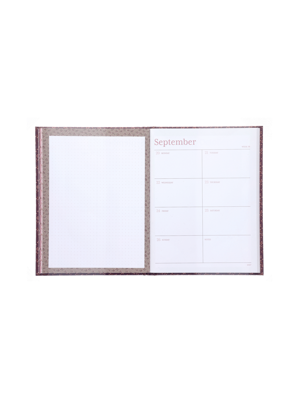 Calendar with textured cover