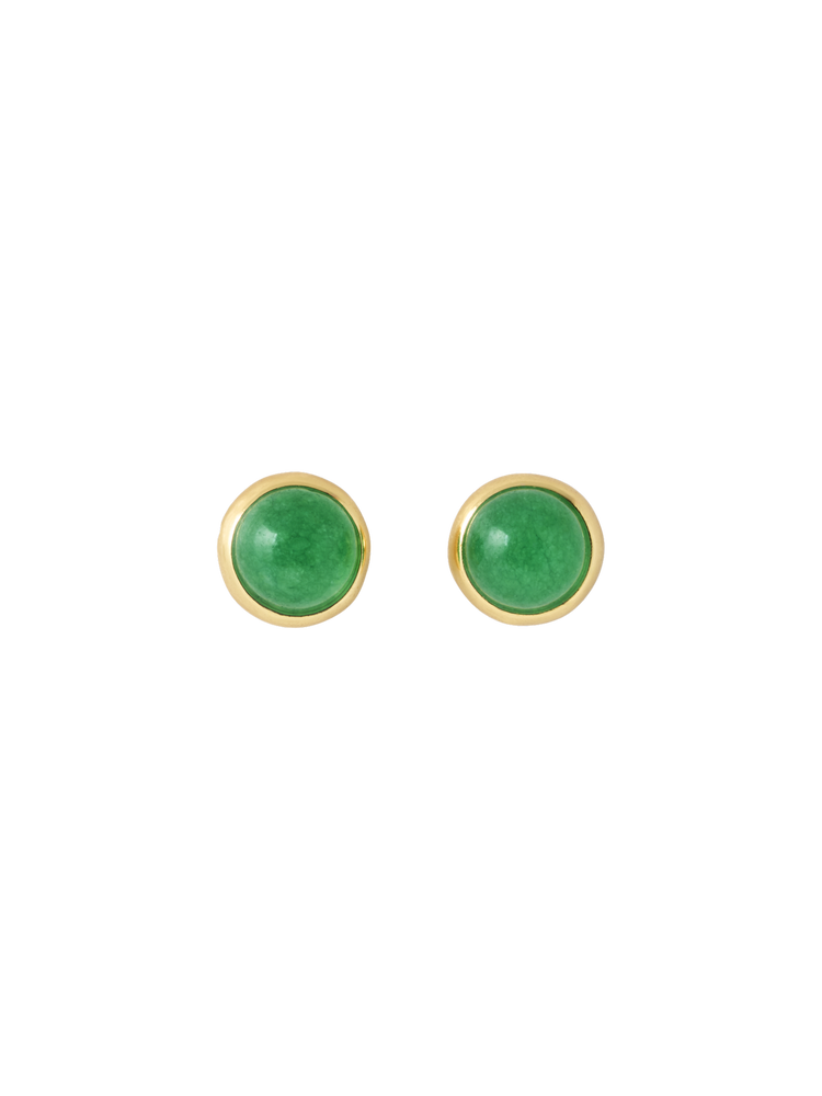 Earrings with aventurine