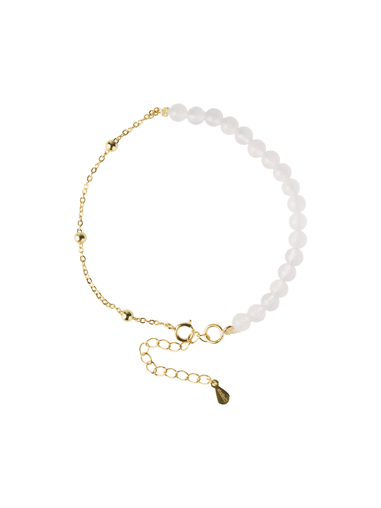 Bracelet with rose quartz