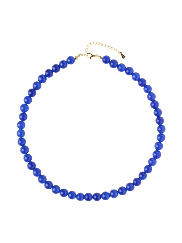 Necklace with blue agate