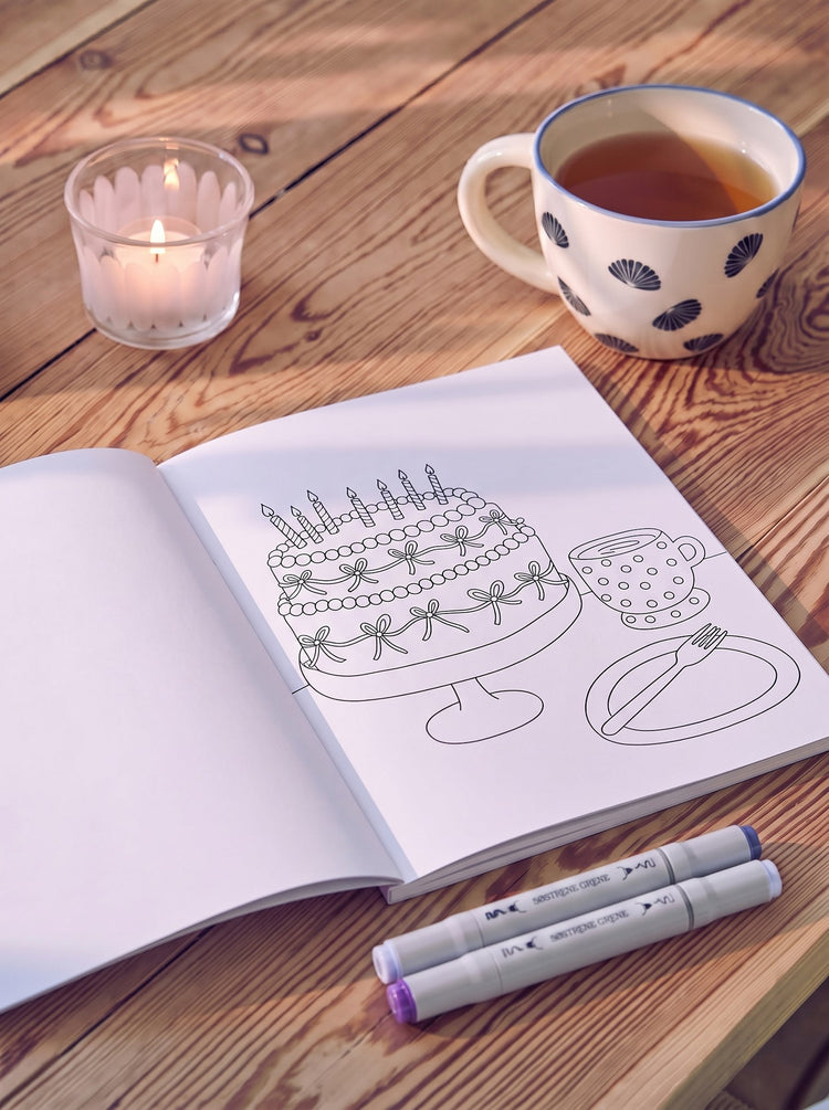 Cosy colouring book