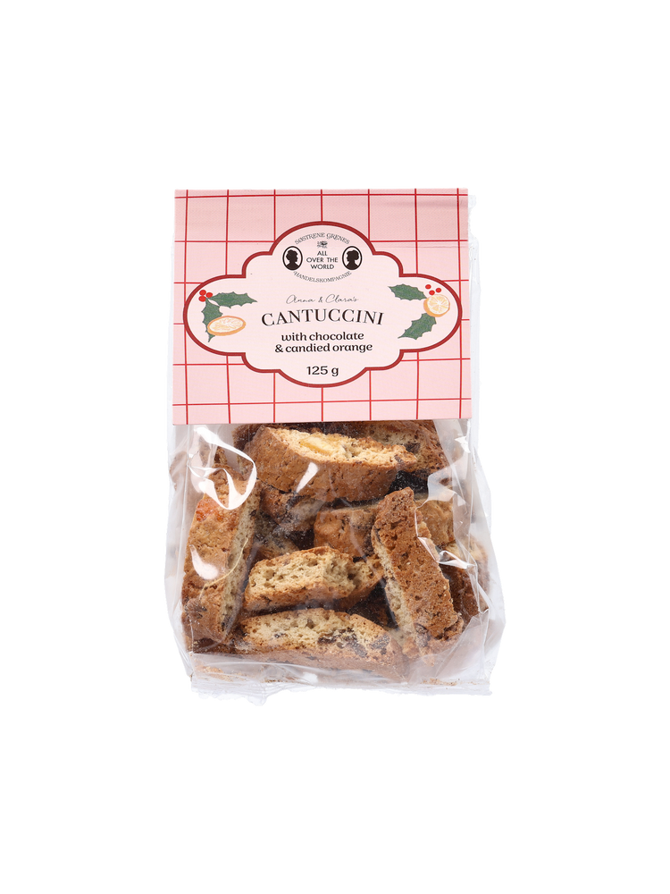 Cantuccini with chocolate and candied orange